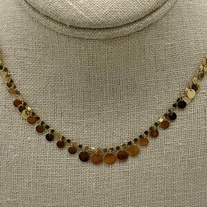 Lana Jewelry 14k Graduated Disc Necklace w/pouch